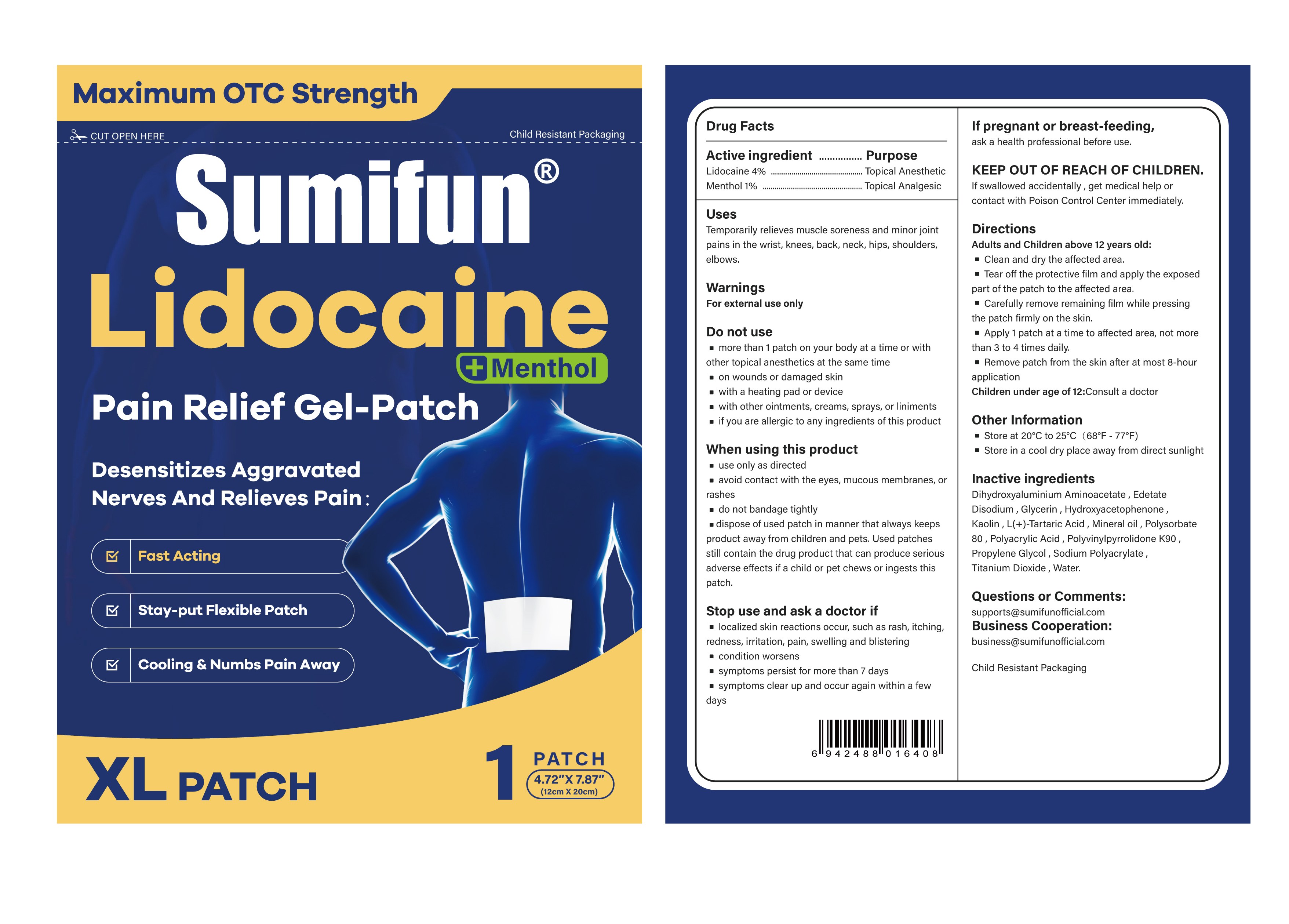 Pill image for Lidocaine Pain Relief Gel-patch