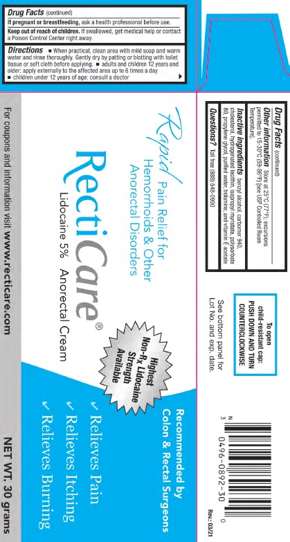 Pill image for Recticare Lidocaine 5% Anorectal Cream