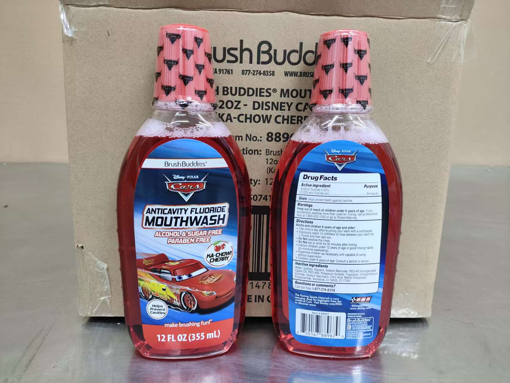 Pill image for 73928-131-01 Brush Buddies Mouthwash 12oz - Disney Cars (chow Cherry)