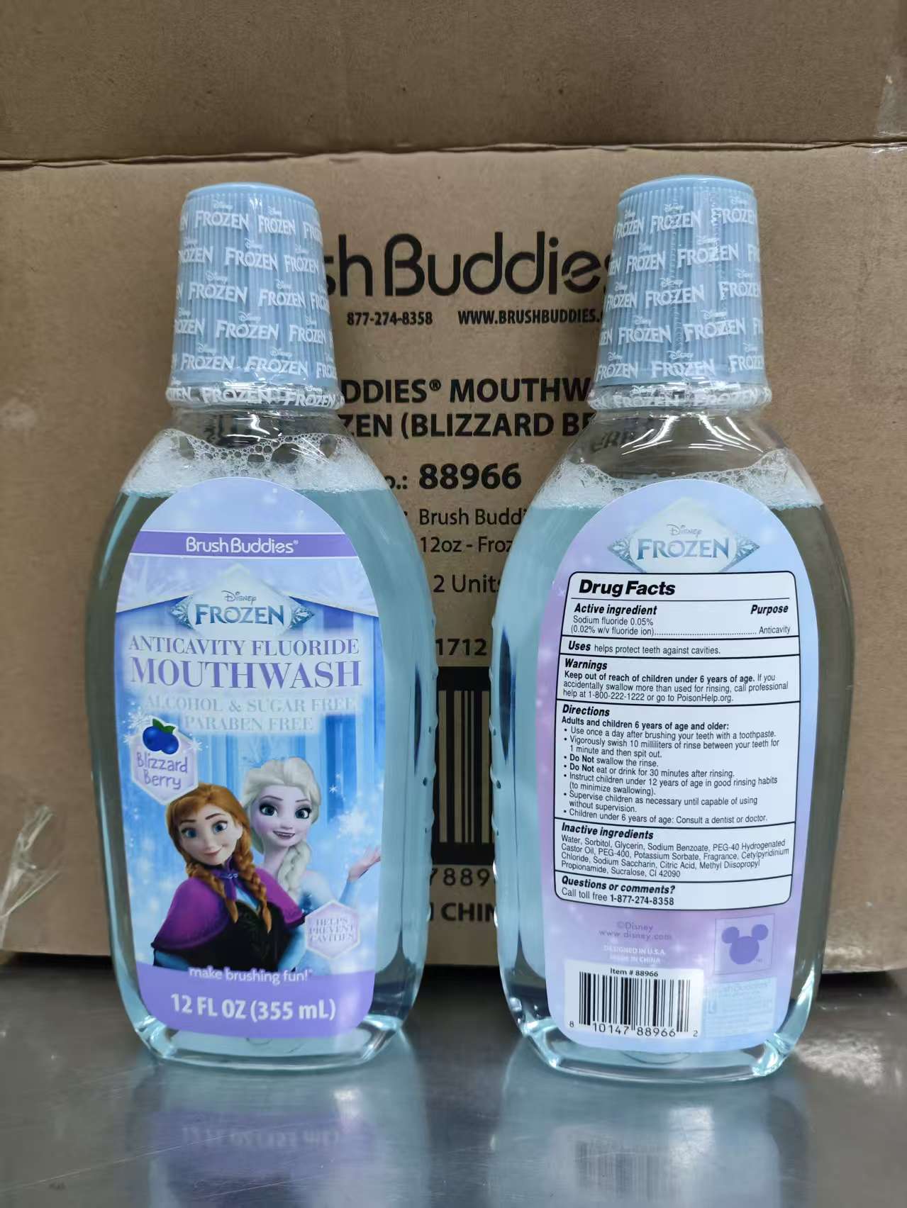 Pill image for 73928-132-01 Brush Buddies Mouthwash 12oz - Frozen (blizzard Berry)