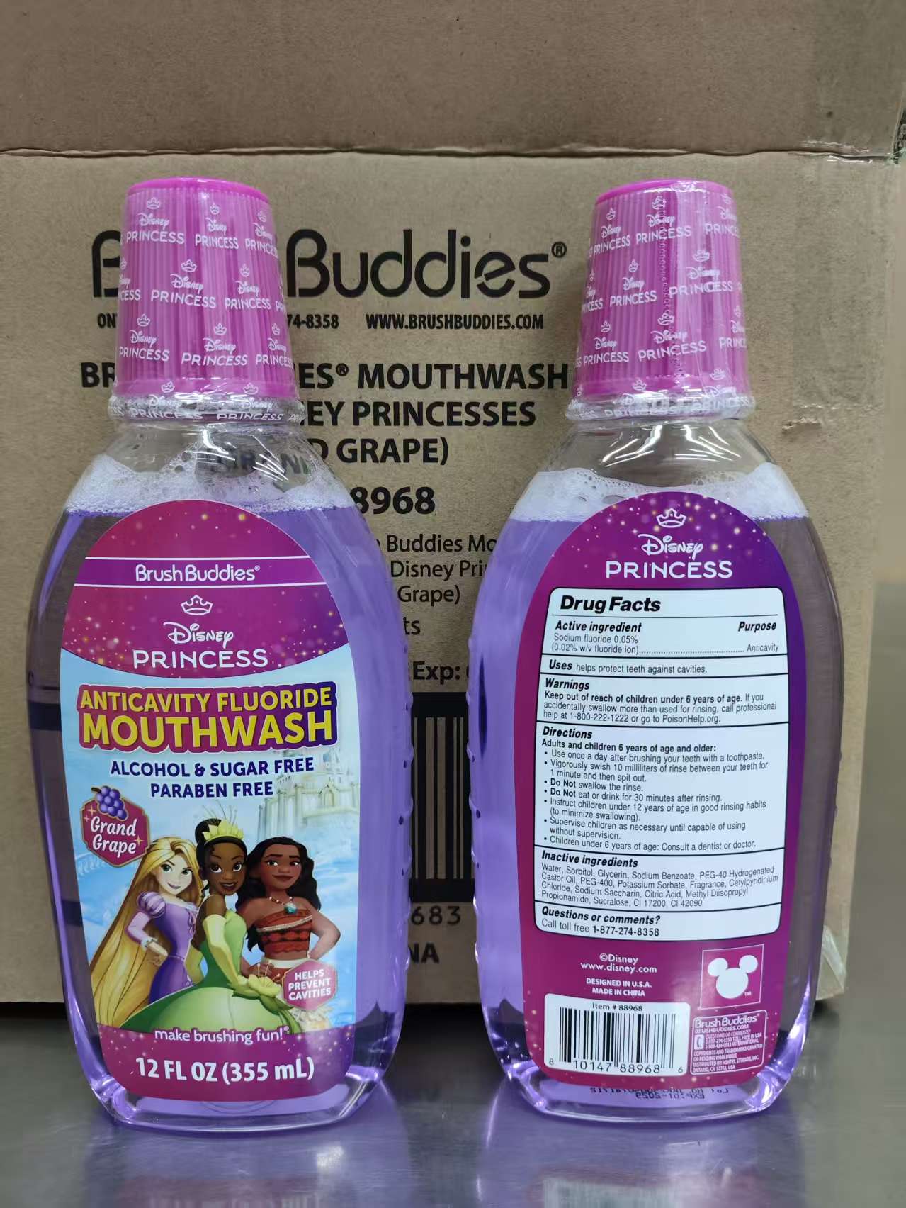 Pill image for 73928-133-01 Brush Buddies Mouthwash 12oz - Disney Princesses (grand Grape)
