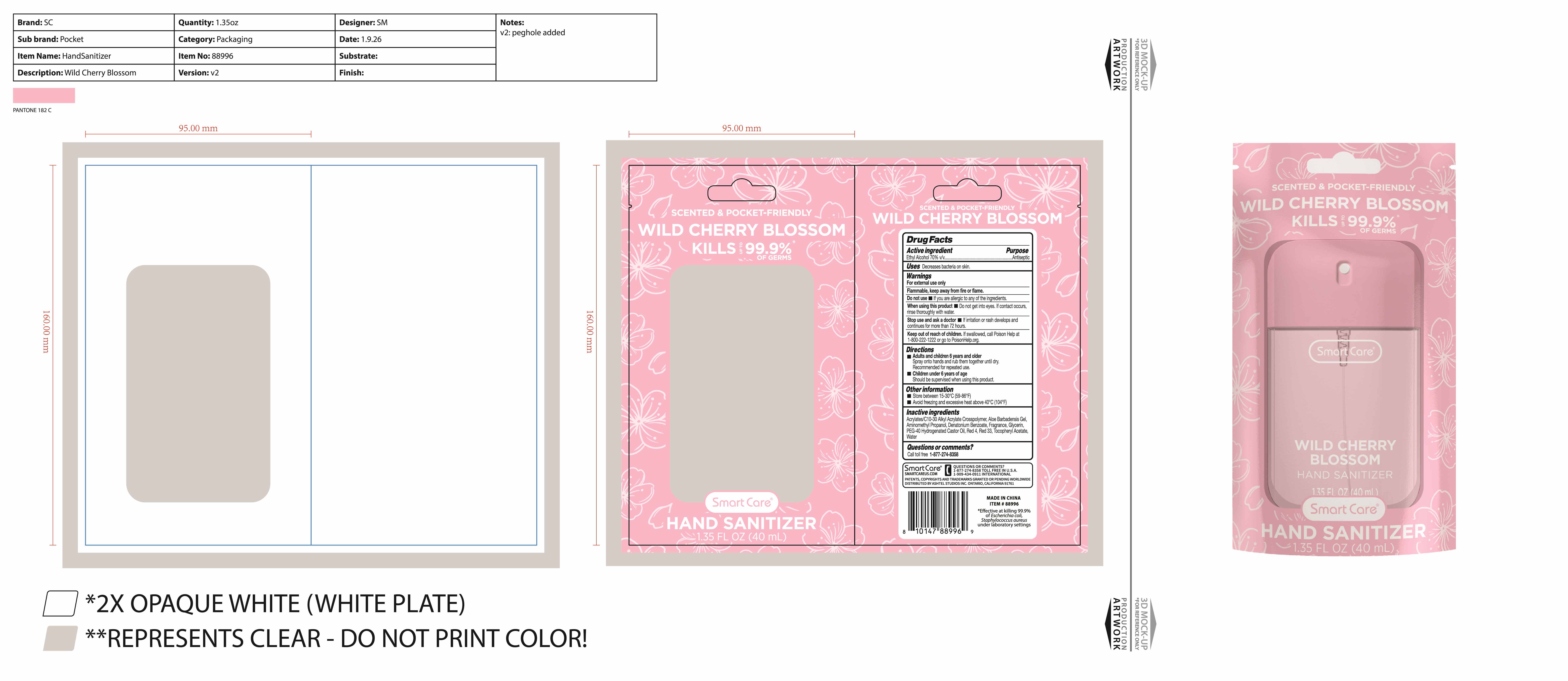 Pill image for Smart Care Hand Sanitizer Wild Cherry Blossom