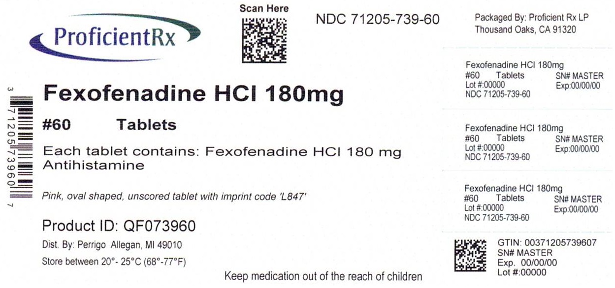 Pill image for Fexofenadine Hydrochloride Tablets, 180 Mg Drug Facts