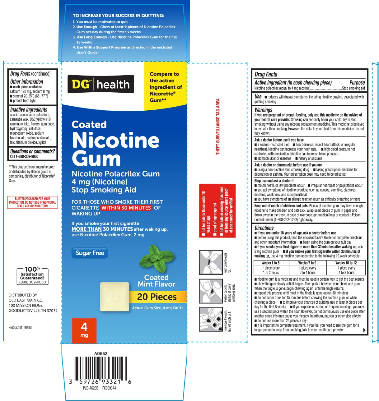 Pill image for Nicotine Polacrilex Gum Coated Ice Mint 4 Mg Anda204833 - Equate
