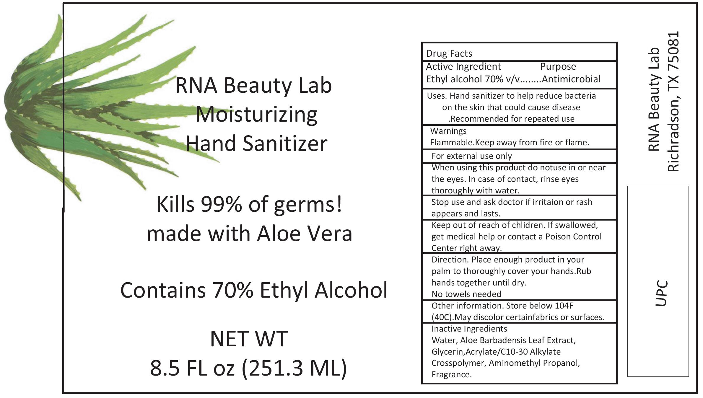 Pill image for rna beauty lab moisturizing hand sanitizer