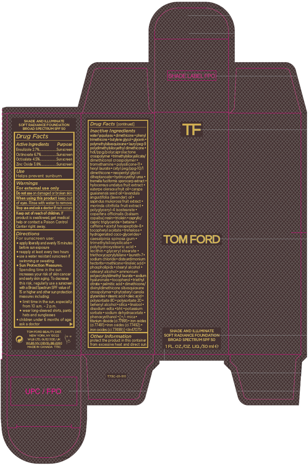 Pill image for Tom Ford Shade And Illuminate Soft Radiance Foundation Broad Spectrum Spf 50