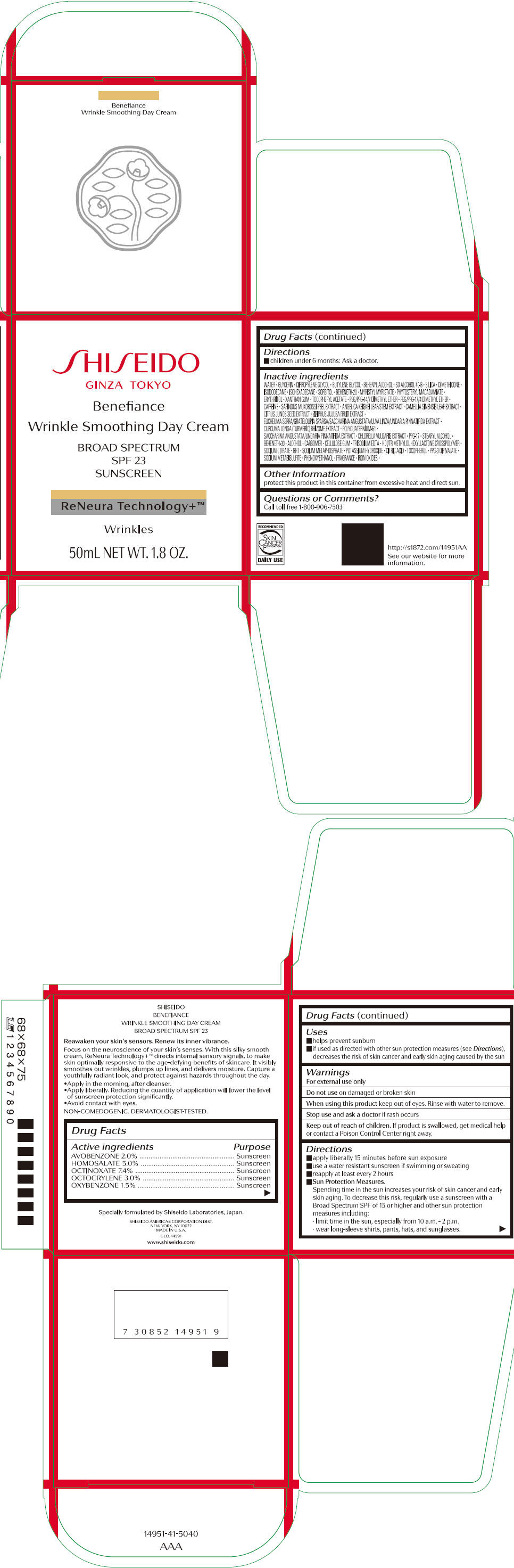 Pill image for Shiseido Benefiance Wrinkle Smoothing Day Cream