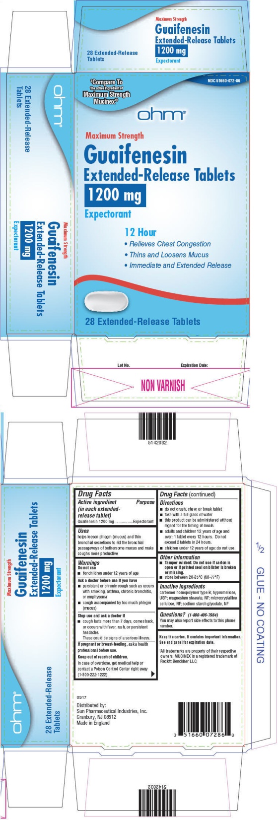 Pill image for Guaifenesin Extended-release Tablets, 1200 Mg 14ct And 28ct