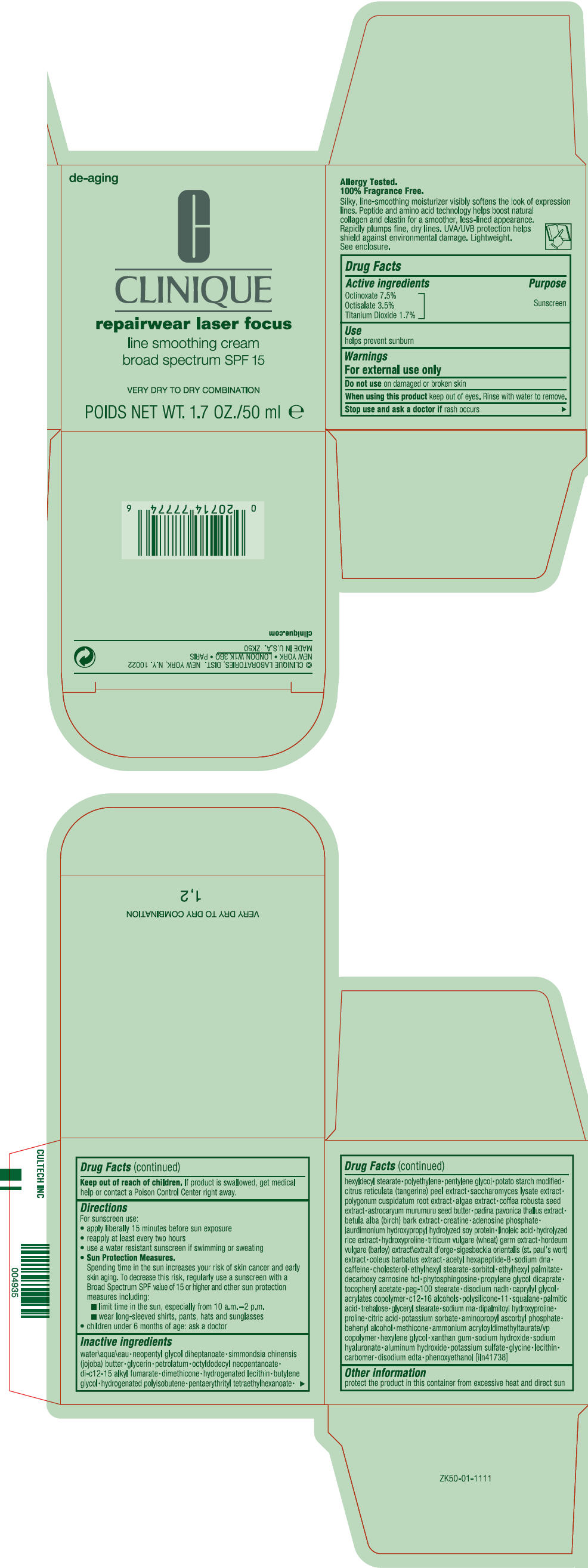 Pill image for repairwear laser focus line smoothing cream broad spectrum spf 15 -very dry to dry combination