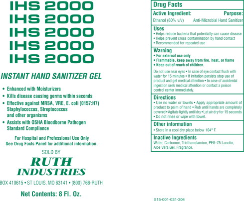 Pill image for ihs 2000 instant hand sanitizer gel