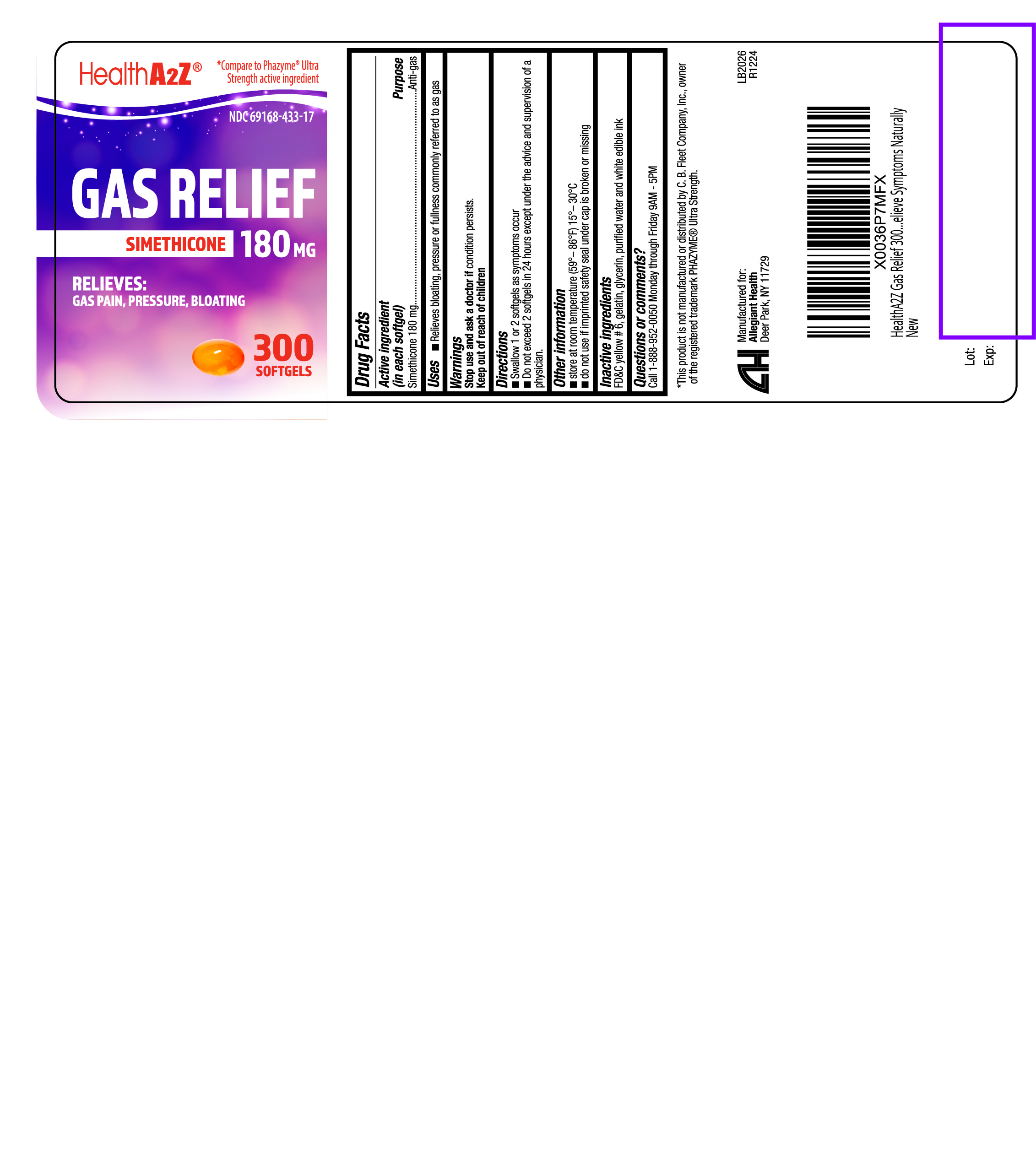 Pill image for 433 - gas relief