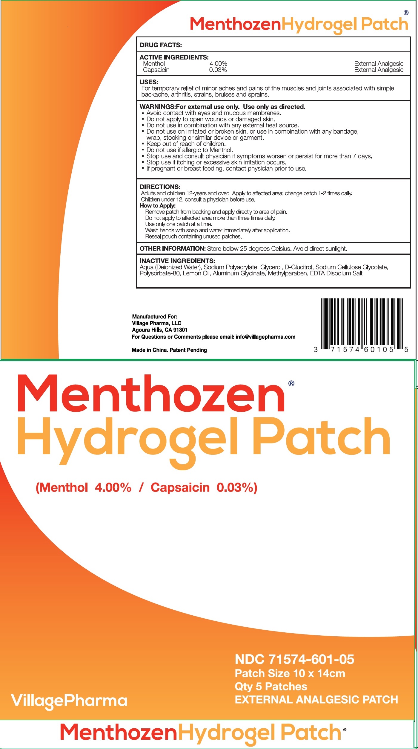 Pill image for Menthozen Hydrogel Patch