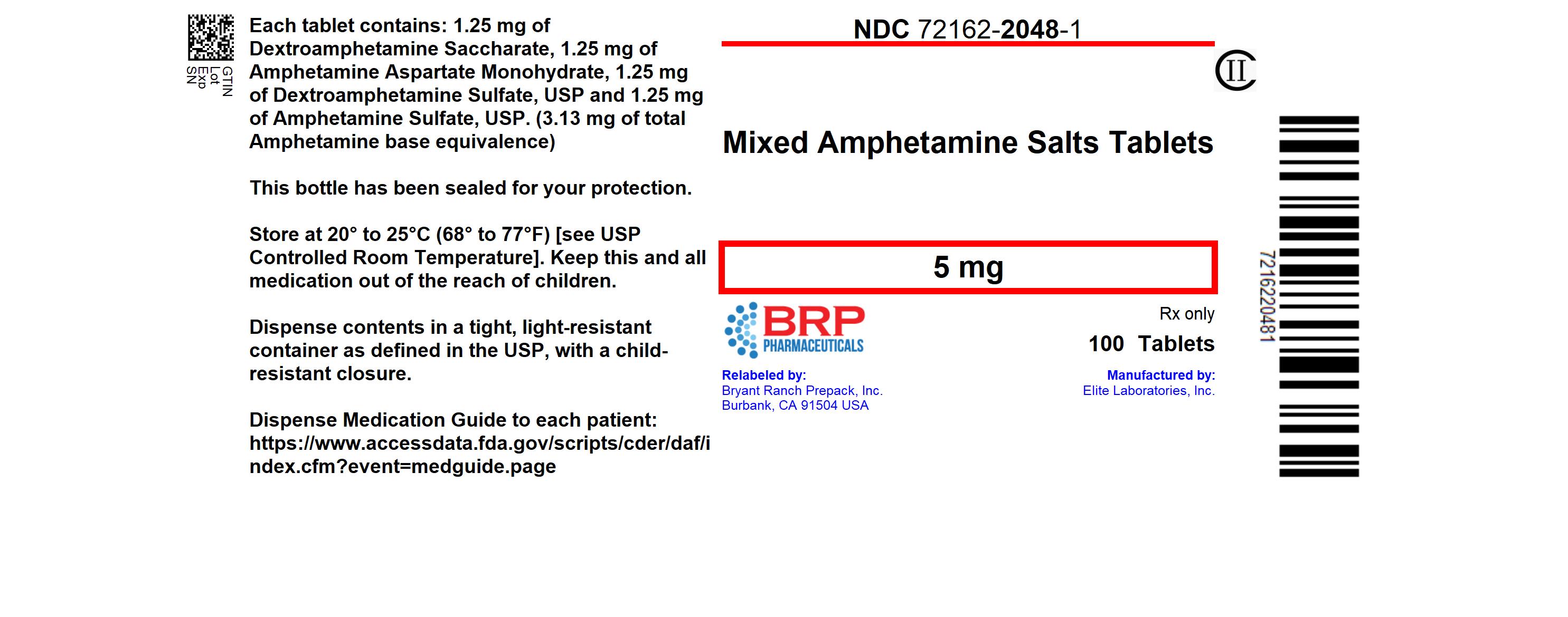Pill image for Dextroamphetamine Saccharate, Amphetamine Aspartate Monohydrate, Dextroamphetamine Sulfate And Amphetamine Sulfate Tablets