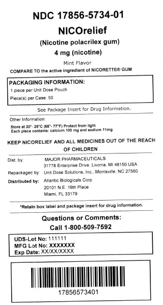 Pill image for Major Pharmaceuticals Nicorelief® Drug Facts