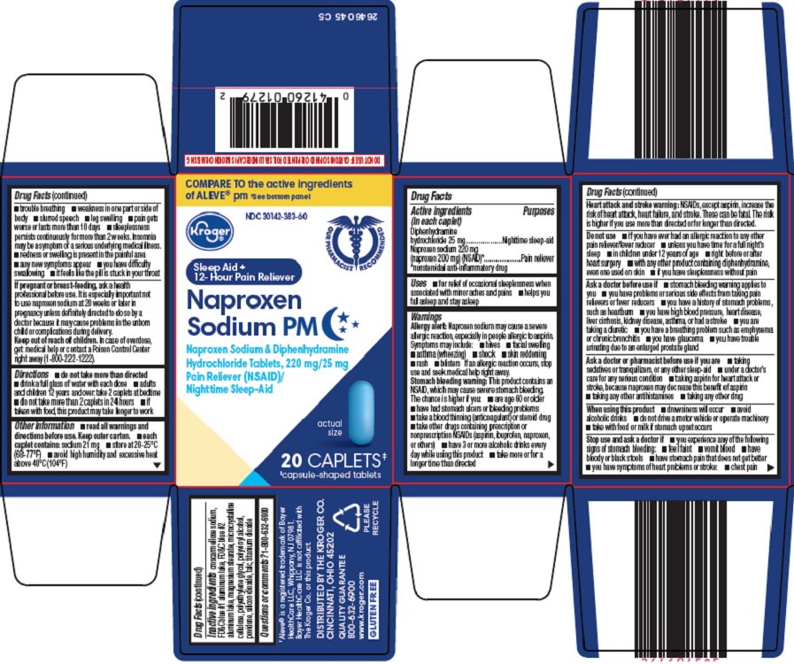 Pill image for kroger co. naproxen sodium pm drug facts