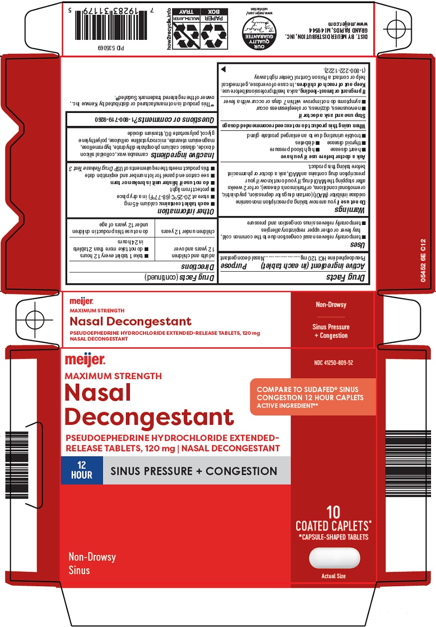 Pill image for Meijer Distribution, Inc. Nasal Decongestant Drug Facts