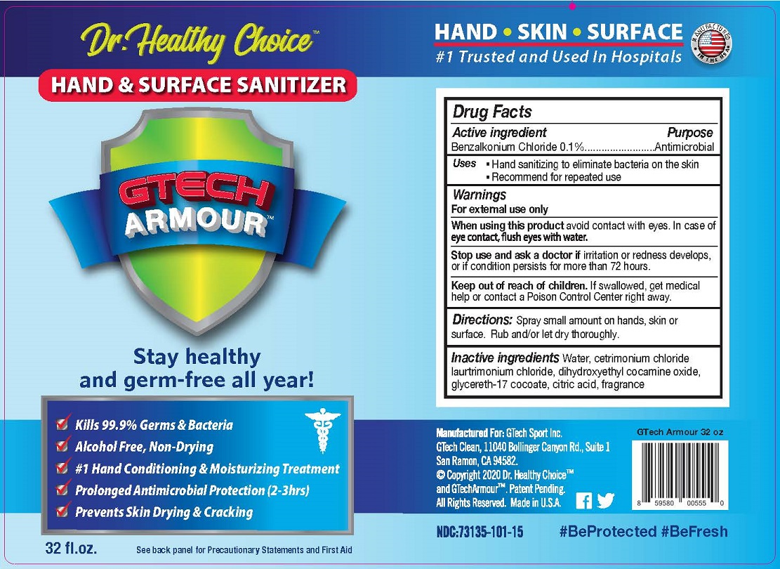 Pill image for G Tech Sports - Dr. Healthy Choice Hand Sanitizer - Gtech Armour (73135-101)
