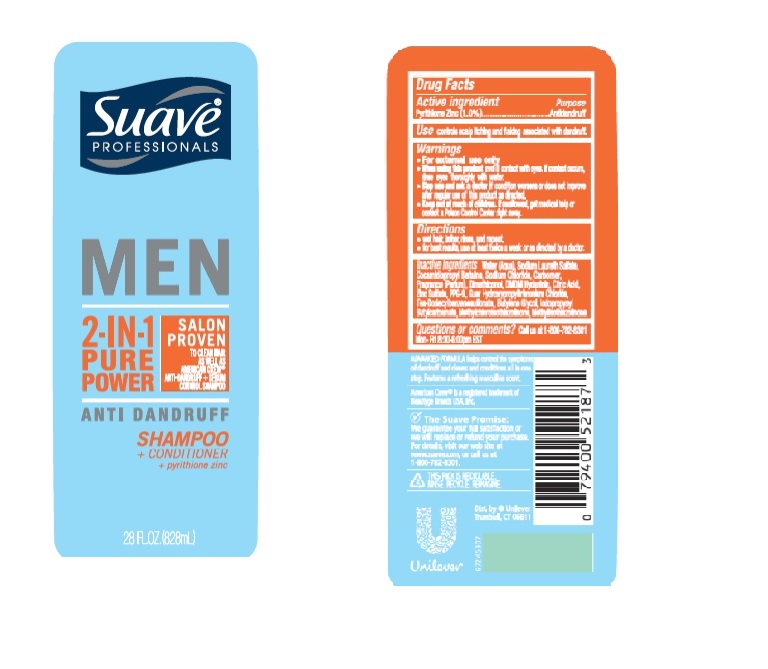 Pill image for Suave Men 2 In 1 Pure Power Anti Dandruff Shampoo And Conditioner