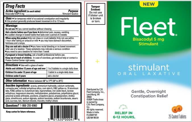 Pill image for Fleet Oral Lax Bisacodyl 0132-0401