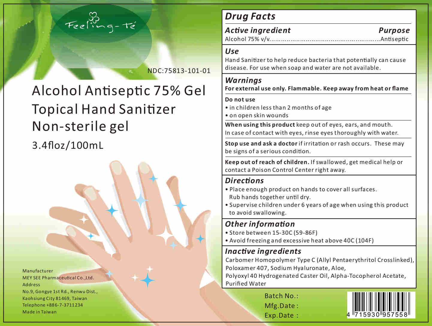 Pill image for Feeling-te Alcohol Antiseptic 75% Gel