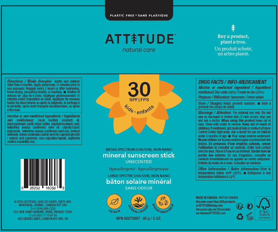 Pill image for Attitude™ Kids Mineral Sunscreen Stick Unscented Spf 30