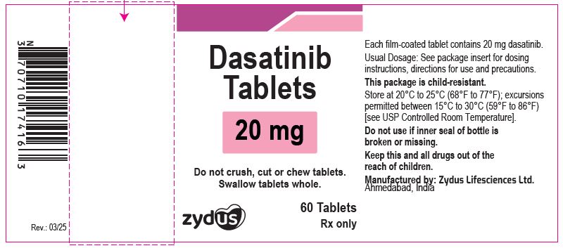 Pill image for Dasatinib Tablets For Oral Use