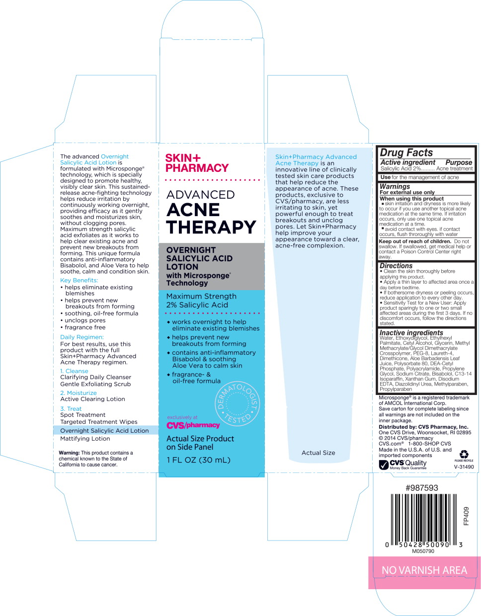 Pill image for Skin+pharmacy Advanced Acne Therapy Overnight Salicylic Acid Lotion