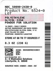 Pill image for Polyethylene Glycol 3350 Drug Facts