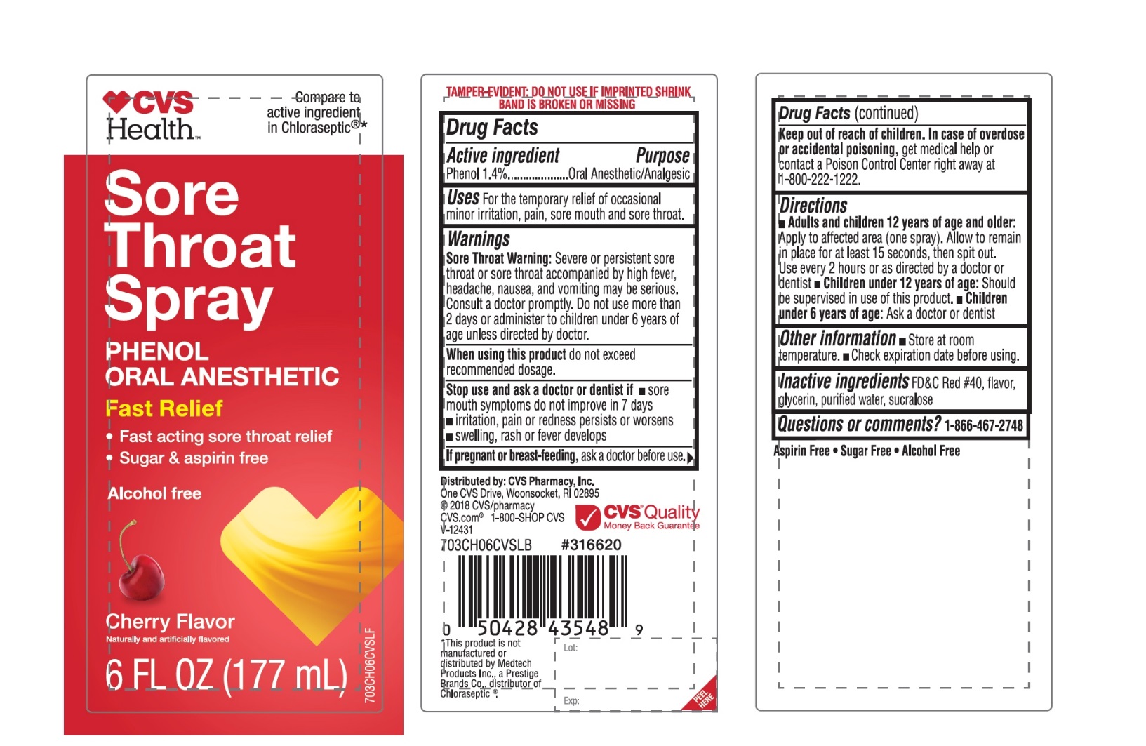 Pill image for Cvs Health Sore Throat Spray Cherry Flavor 6 Fl Oz