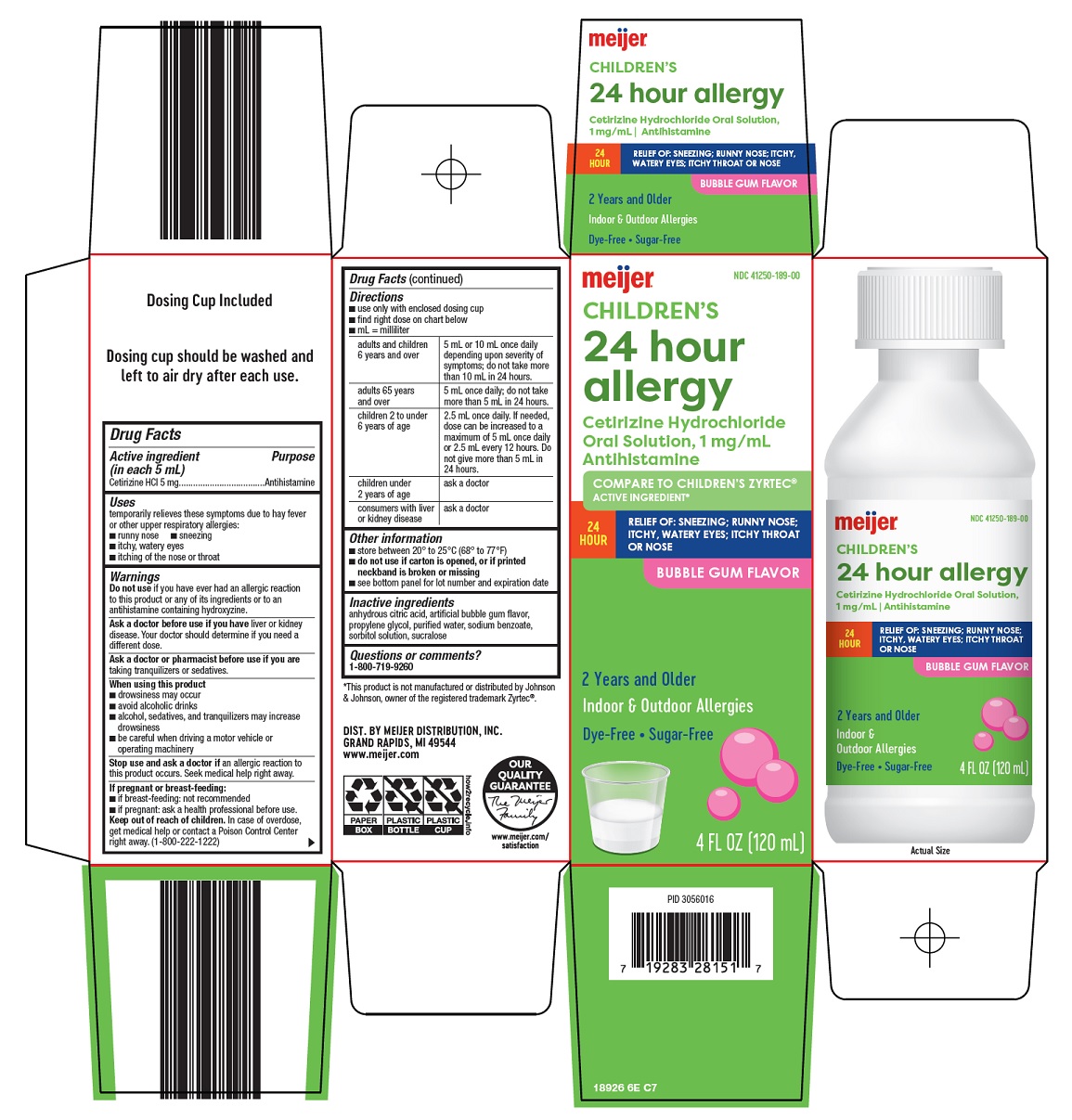 Pill image for Meijer Distribution, Inc. Children’s 24 Hour Allergy Drug Facts