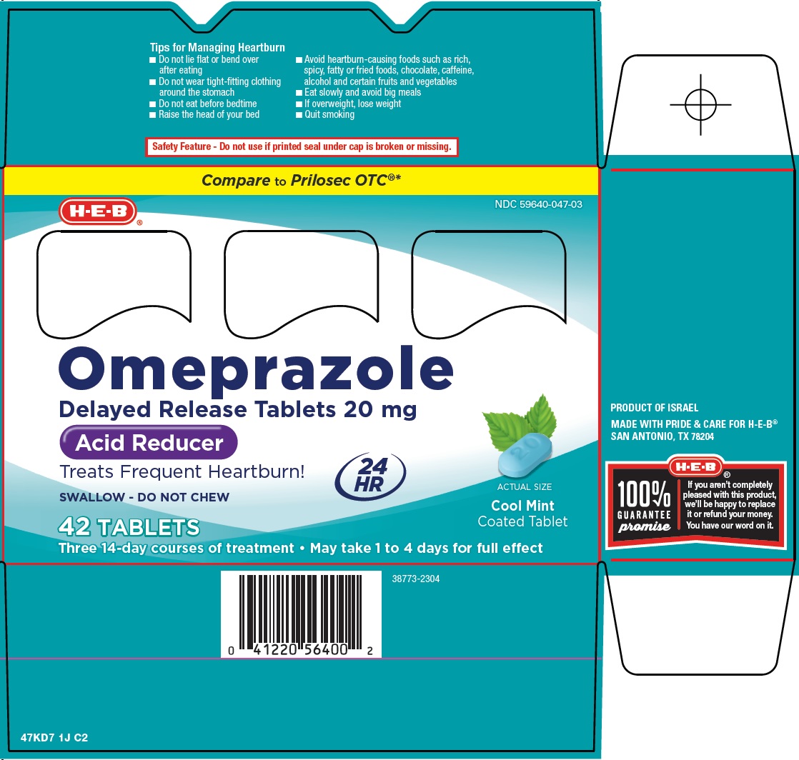 Pill image for Heb Omeprazole Drug Facts