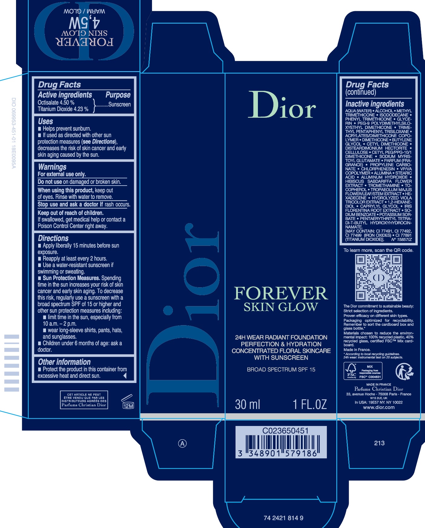 Pill image for Forever Skin Glow 24h Wear Radiant Foundation Perfection & Hydration Concentrated Floral Skincare With Sunscreen Broad Spectrum Spf 15 4.5w