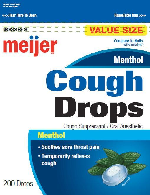 Pill image for Meijer menthol Cough Drops