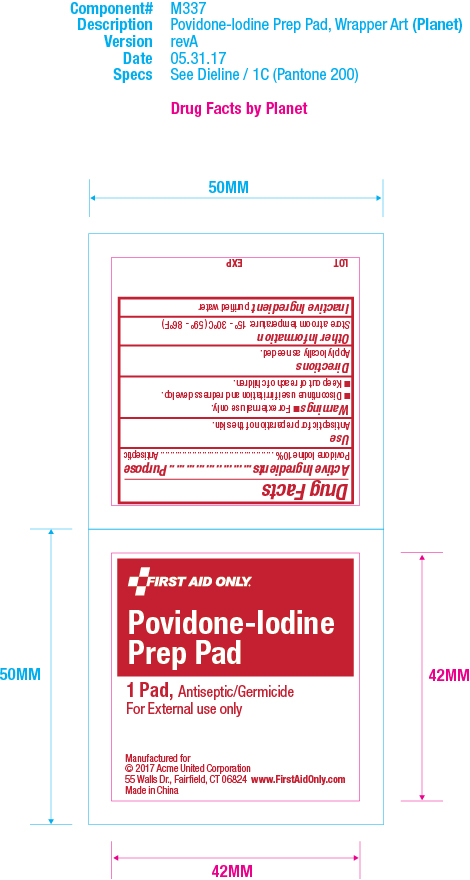 Pill image for First Aid Only Povidone-iodine Prep Pad