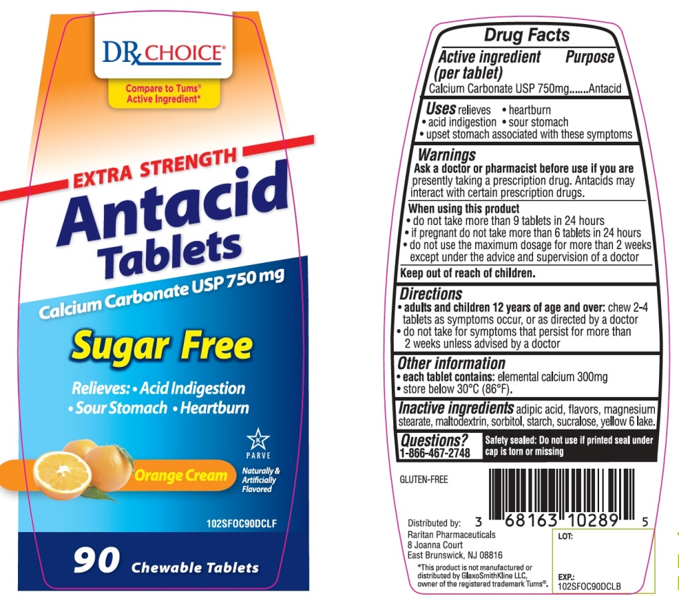 Pill image for Extra Strength Sugar Free Antacid Tablets Calcium Carbonate 750 Mg