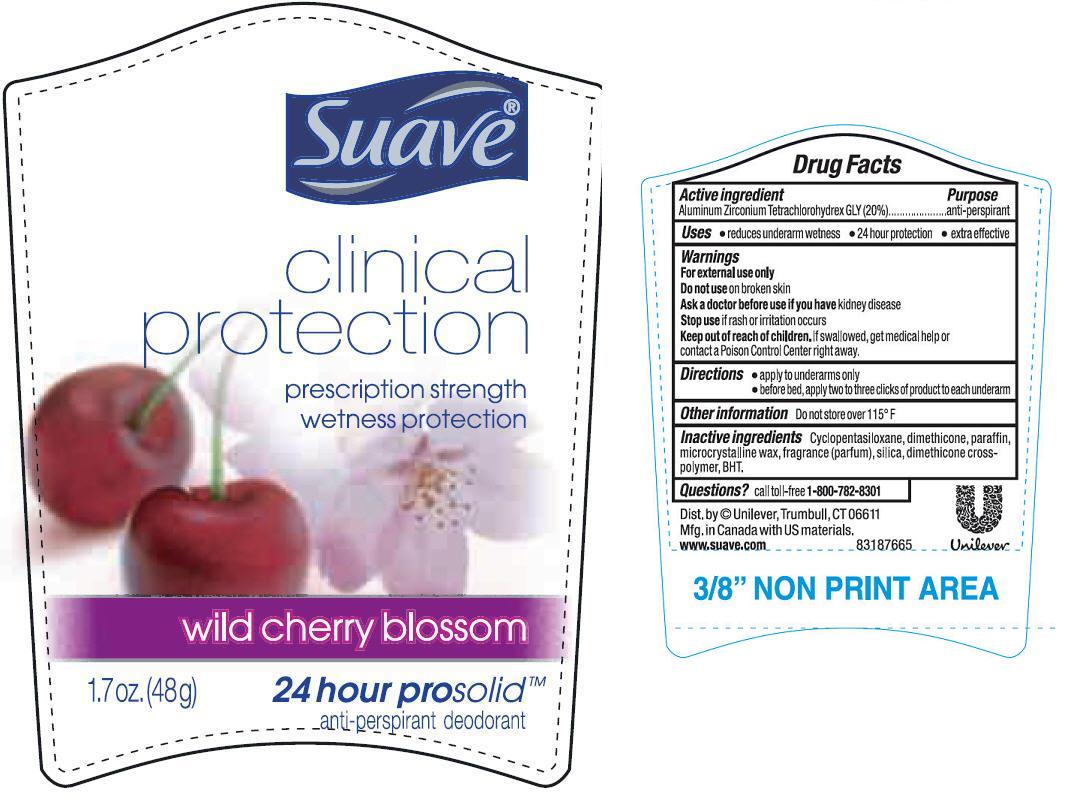 Pill image for Suave Clinical Protection Wild Cherry Blossom Antiperspirant Deodorant