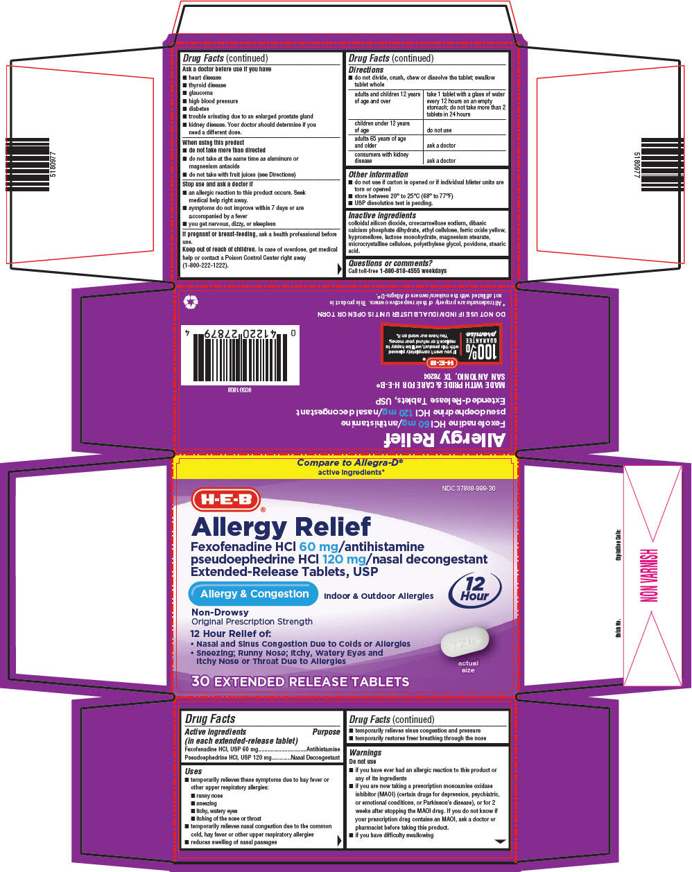 Pill image for Fexofenadine Hydrochloride And Pseudoephedrine Hydrochloride Extended-release Tablets, 60 Mg/120 Mg