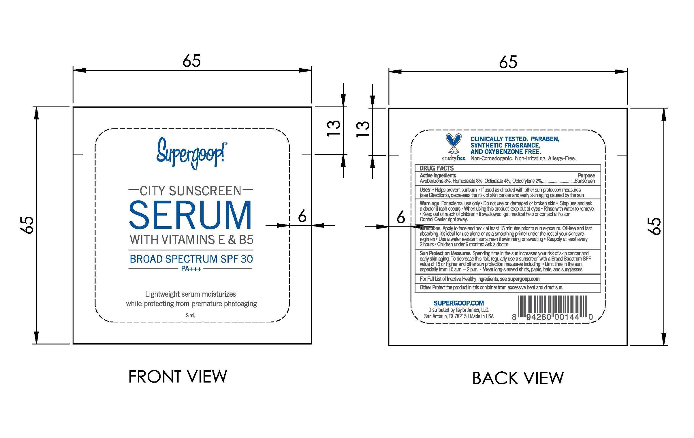 Pill image for City Sunscreen Serum Broad Spectrum Spf 30