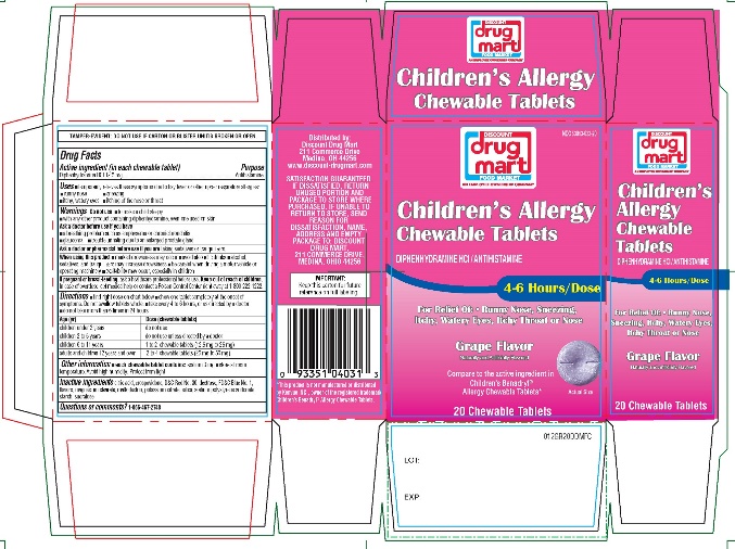 Pill image for Ddm Children’s Allergy Chewable Tablets Drug Facts