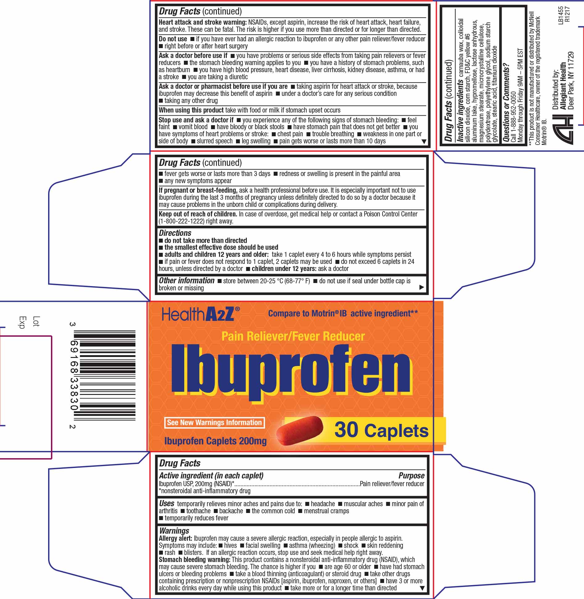 Pill image for 390 - Health A2z Ibuprofen 200mg Orange