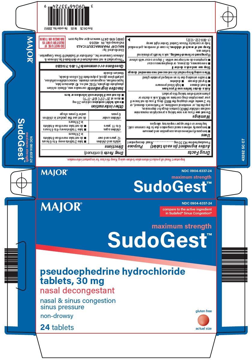 Pill image for Major Pharmaceuticals Sudogest Drug Facts
