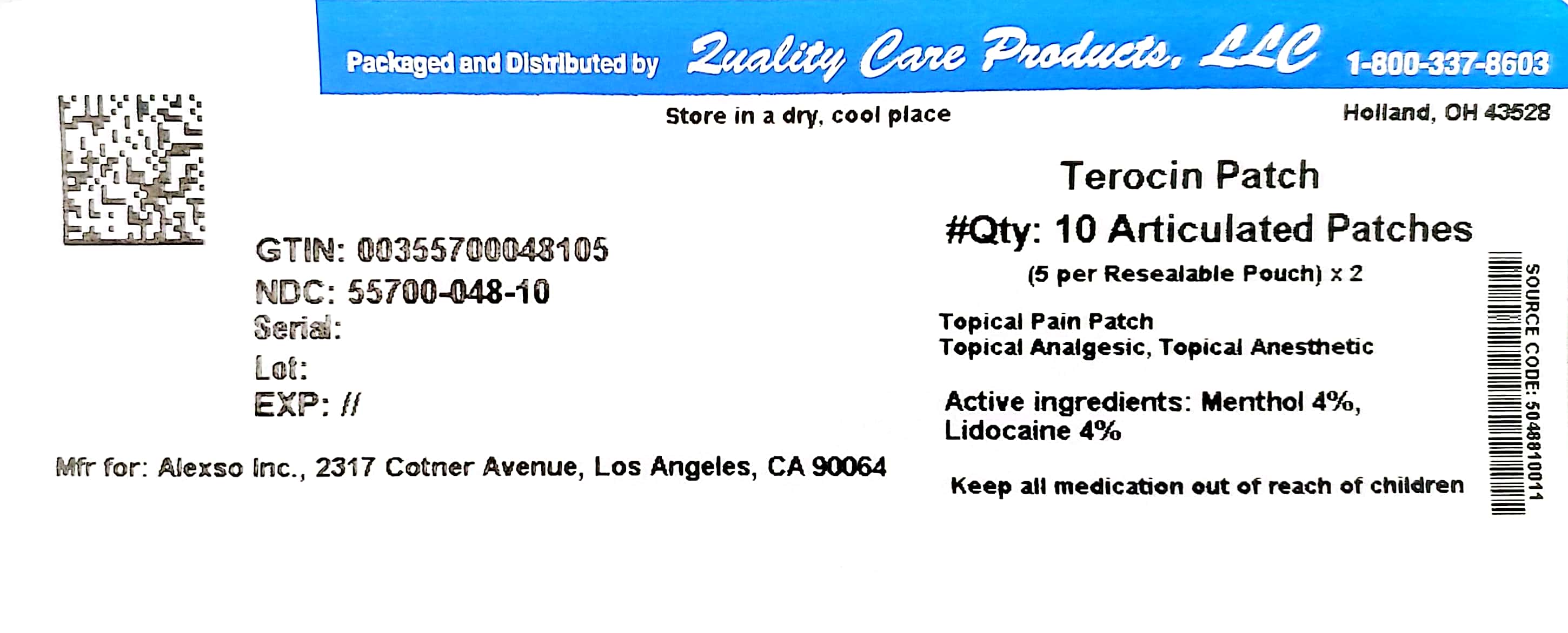 Pill image for Terocin Patch