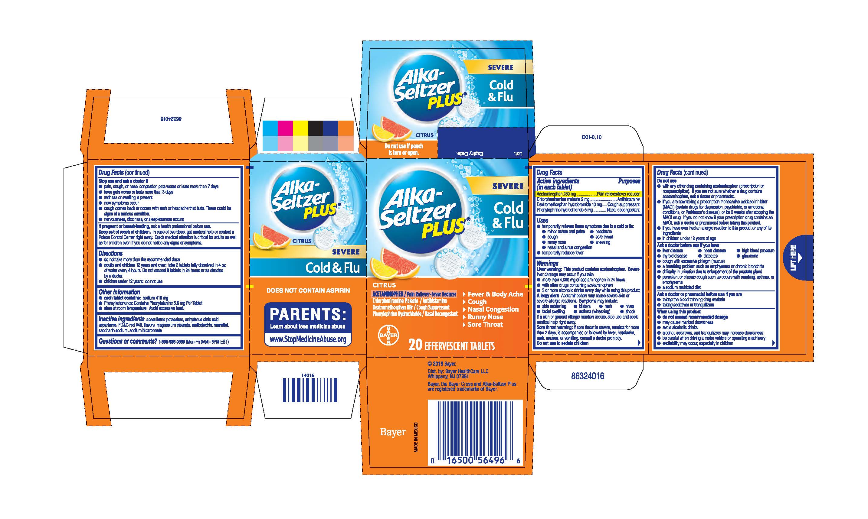 Pill image for Alka-seltzer Plus Severe Cold & Flu Effervescent Tablets