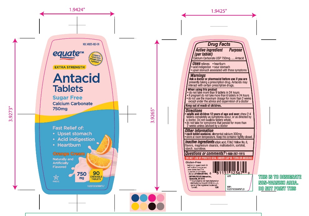 Pill image for Equate Sugar Free Extra Strength Antacid Calcium Carbonate