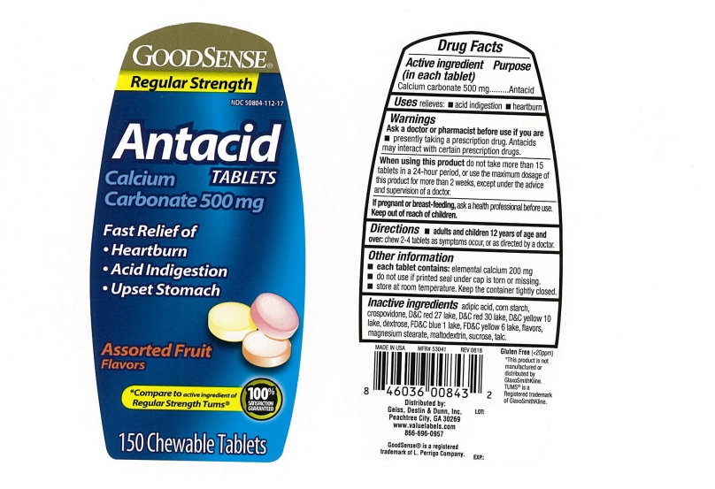 Pill image for Goodsense Regular Strength Assorted Fruit Antacid