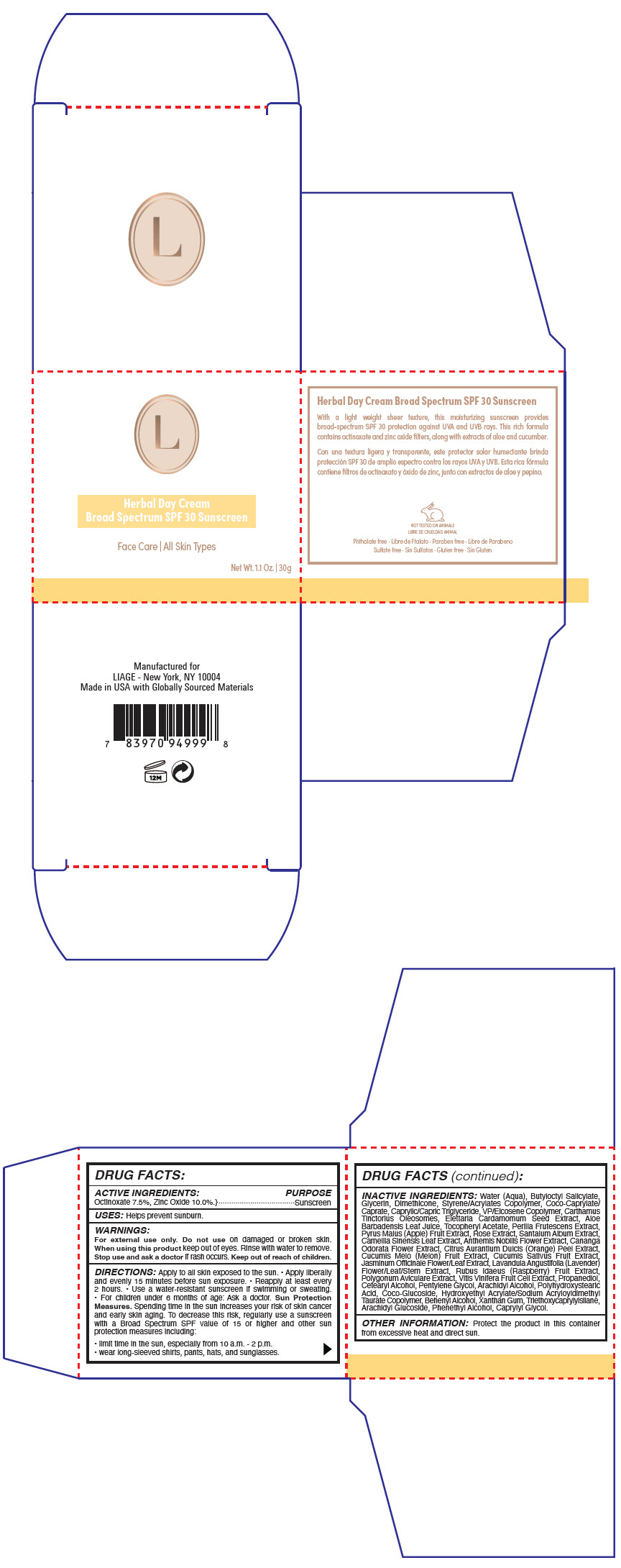 Pill image for Liage - Herbal Day Cream Broad Spectrum Spf 30 Sunscreen