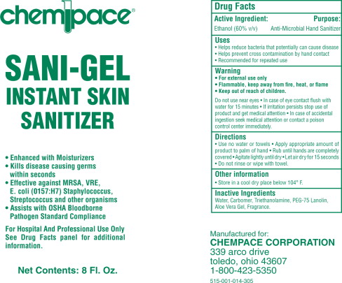 Pill image for chempace sani-gel instant skin sanitizer