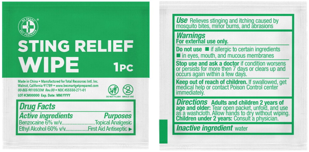 Pill image for Be Smart Get Prepared Sting Relief Wipe