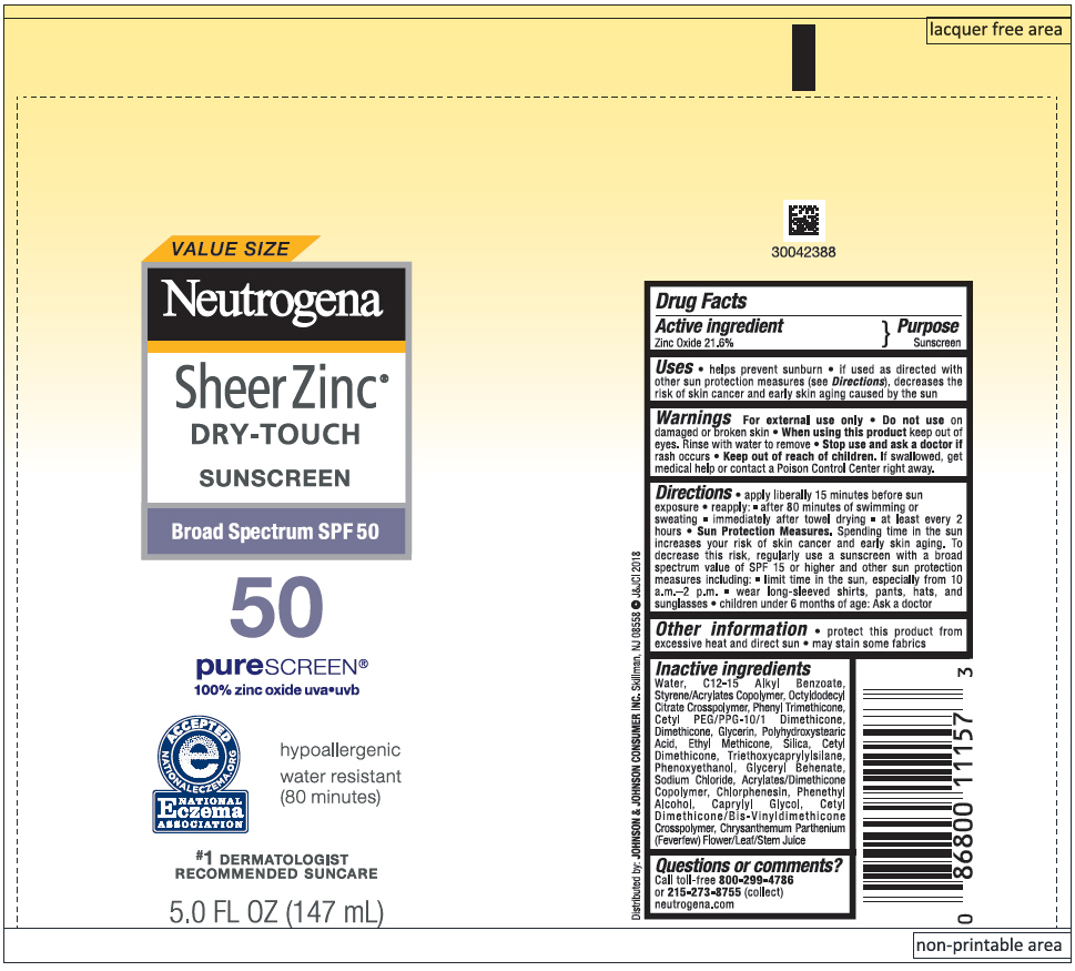 Pill image for Neutrogena Sheer Zinc Dry-touch Sunscreen Broad Spectrum Spf 50