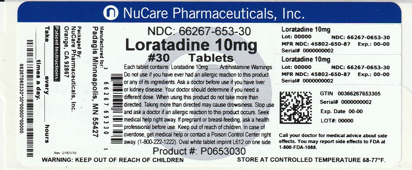Pill image for Perrigo Loratadine Tablets, 10 Mg Drug Facts